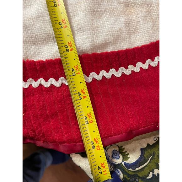 Santa's Best Christmas Tree Skirt Vintage Mini Kids Christmas Decor Santa Claus - Picture 7 of 8